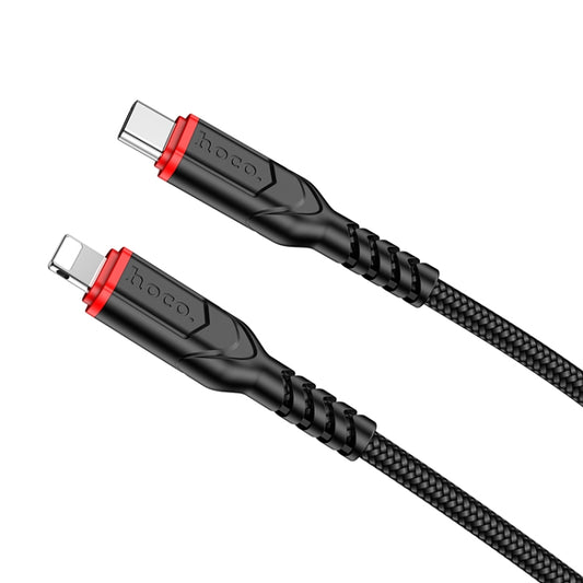 hoco X59 Victory PD 20W USB-C / Type-C to 8 Pin Charging Data Dable, Length:1m(Black) - 2 in 1 Cable by hoco | Online Shopping UK | buy2fix