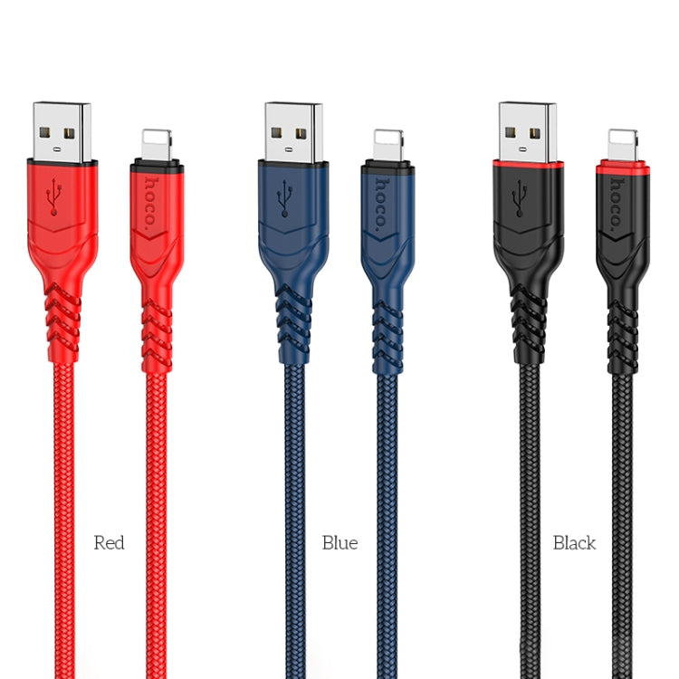 hoco X59 Victory 2.4A USB to 8 Pin Charging Data Dable, Length:2m(Red) - Normal Style Cable by hoco | Online Shopping UK | buy2fix