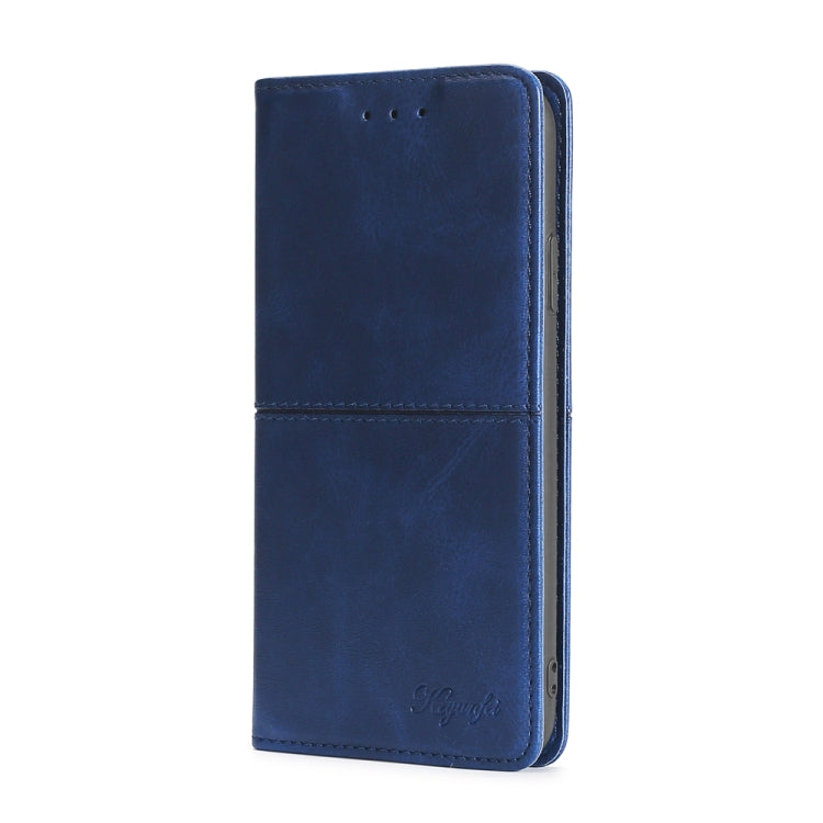 For Infinix Smart 7 Cow Texture Magnetic Horizontal Flip Leather Phone Case(Blue) - Infinix Cases by buy2fix | Online Shopping UK | buy2fix