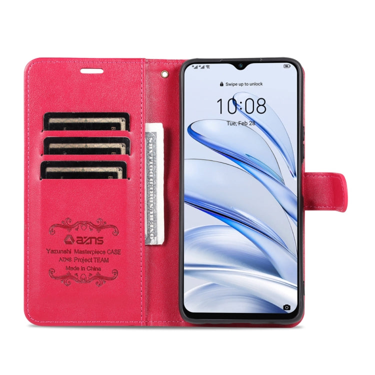 For Honor 70 Lite AZNS Sheepskin Texture Flip Leather Phone Case(Red) - Honor Cases by AZNS | Online Shopping UK | buy2fix