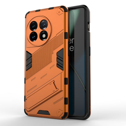For OnePlus 11 5G Punk Armor 2 in 1 PC + TPU Shockproof Phone Case with Invisible Holder(Orange) - OnePlus Cases by buy2fix | Online Shopping UK | buy2fix