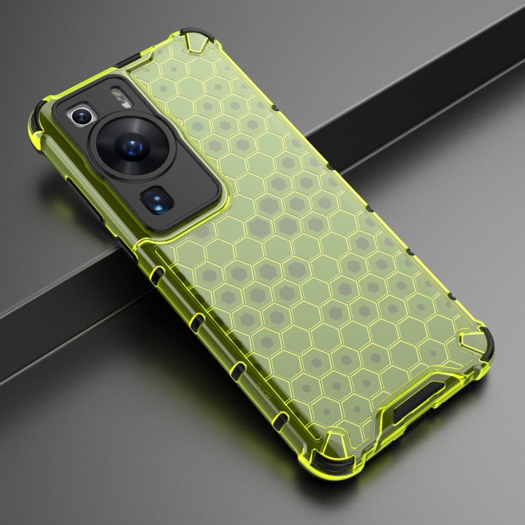 For Huawei P60 / P60 Pro Honeycomb Phone Case(Green) - Huawei Cases by buy2fix | Online Shopping UK | buy2fix