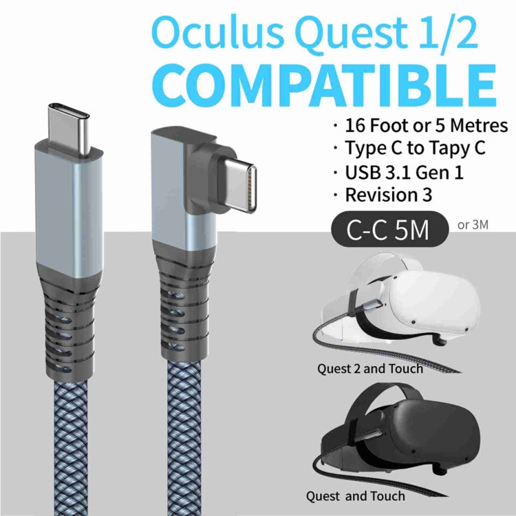 3m USB-C / Type-C to USB-C / Type-C Elbow 20Gpbs 4K 60Hz Video and Audio Data Cable -  by buy2fix | Online Shopping UK | buy2fix