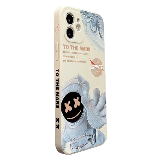 For iPhone 11 Pro Martian Astronaut Pattern Shockproof Phone Case(White) - iPhone 11 Pro Cases by buy2fix | Online Shopping UK | buy2fix