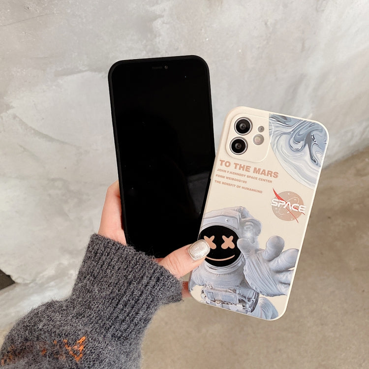 For iPhone 11 Pro Martian Astronaut Pattern Shockproof Phone Case(White) - iPhone 11 Pro Cases by buy2fix | Online Shopping UK | buy2fix
