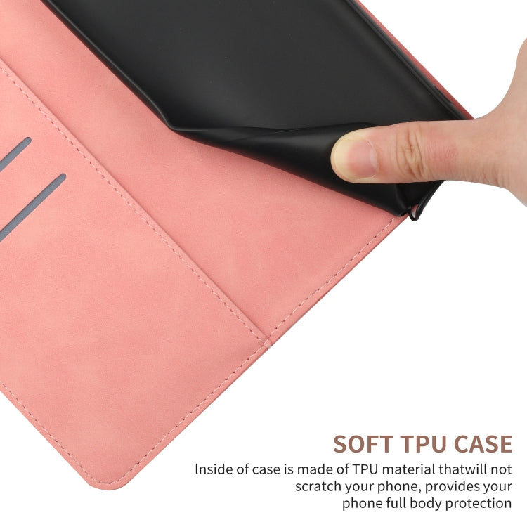 For Redmi Note 11 4G Global Stitching Embossed Leather Phone Case(Pink) - Xiaomi Cases by buy2fix | Online Shopping UK | buy2fix