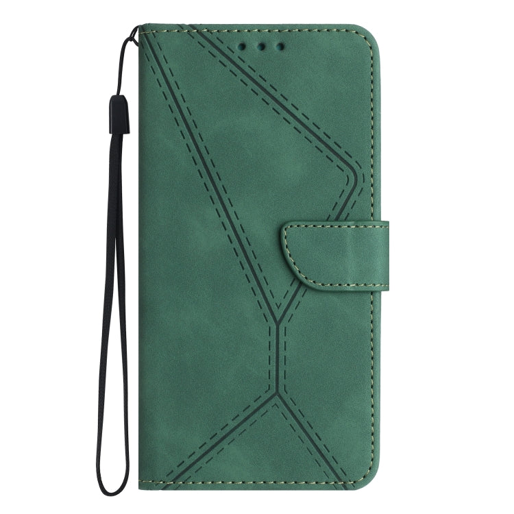 For Xiaomi Redmi 10A Stitching Embossed Leather Phone Case(Green) - Xiaomi Cases by buy2fix | Online Shopping UK | buy2fix