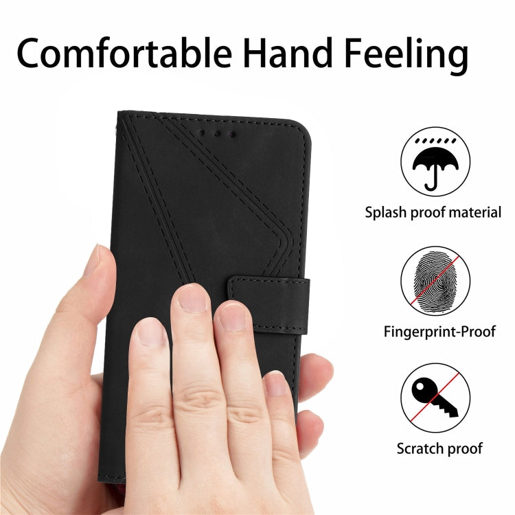 For Xiaomi Redmi A1 / A2 Stitching Embossed Leather Phone Case(Black) - Xiaomi Cases by buy2fix | Online Shopping UK | buy2fix