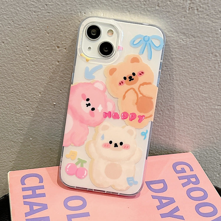 For iPhone 14 Pro Max IMD Cute Animal Pattern Phone Case(Bear) - iPhone 14 Pro Max Cases by buy2fix | Online Shopping UK | buy2fix