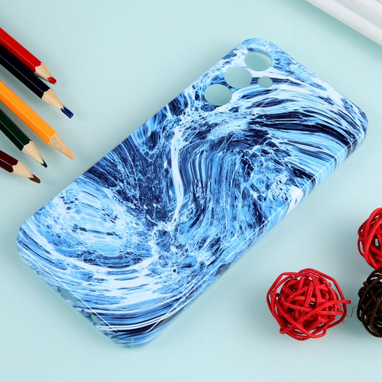 For Samsung Galaxy A34 Marble Pattern Phone Case(Navy Blue White) - Galaxy Phone Cases by buy2fix | Online Shopping UK | buy2fix