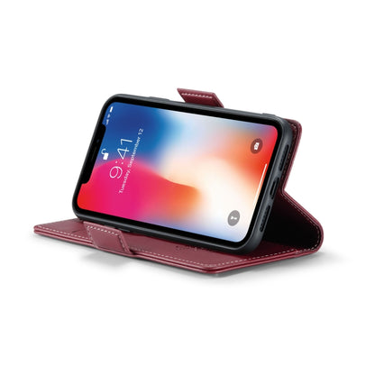 For iPhone XS Max CaseMe 023 Butterfly Buckle Litchi Texture RFID Anti-theft Leather Phone Case(Wine Red) - More iPhone Cases by CaseMe | Online Shopping UK | buy2fix