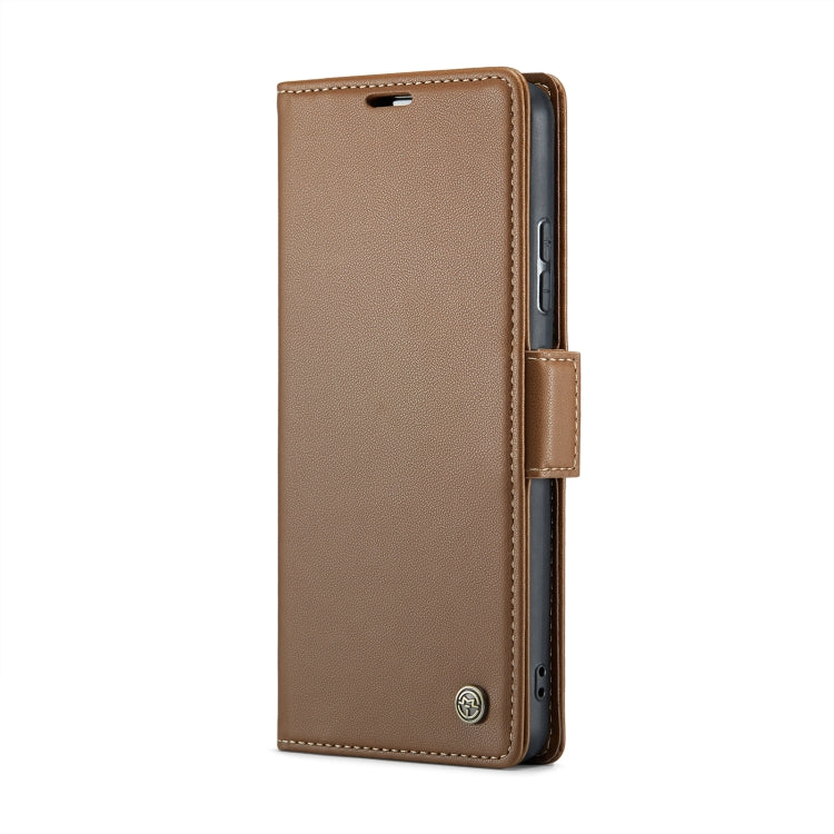 For Xiaomi 12 / 12X / 12S CaseMe 023 Butterfly Buckle Litchi Texture RFID Anti-theft Leather Phone Case(Brown) - 12 Cases by CaseMe | Online Shopping UK | buy2fix