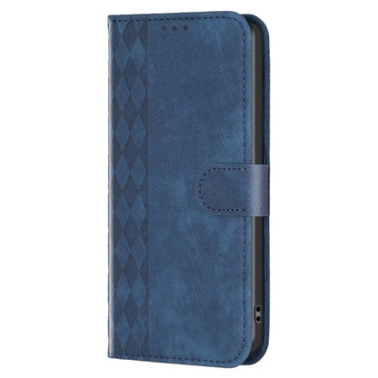 For Xiaomi Redmi A1 / A1+ Plaid Embossed Leather Phone Case(Blue) - Xiaomi Cases by buy2fix | Online Shopping UK | buy2fix