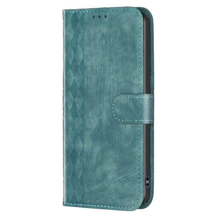 For Xiaomi Redmi Note 12S 4G / Note 11 Plaid Embossed Leather Phone Case(Green) - Xiaomi Cases by buy2fix | Online Shopping UK | buy2fix