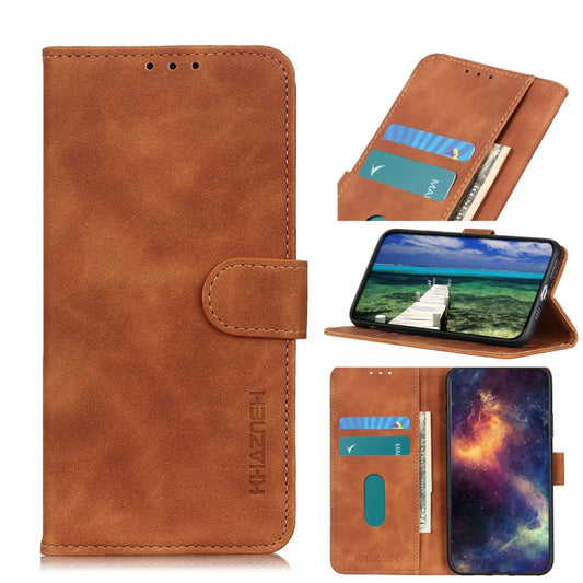 For Xiaomi Poco F5 Pro/Redmi K60/K60 Pro KHAZNEH Retro Texture Flip Leather Phone Case(Brown) - Xiaomi Cases by buy2fix | Online Shopping UK | buy2fix