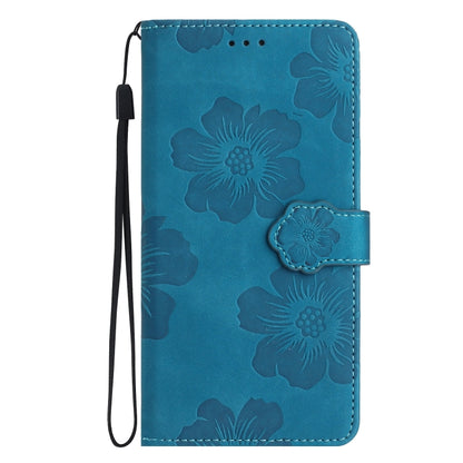 For Xiaomi Redmi 9A Flower Embossing Pattern Leather Phone Case(Blue) - Xiaomi Cases by buy2fix | Online Shopping UK | buy2fix