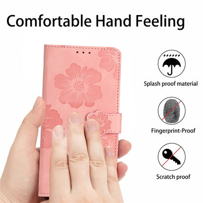 For Xiaomi Redmi 10 2022 Flower Embossing Pattern Leather Phone Case(Pink) - Xiaomi Cases by buy2fix | Online Shopping UK | buy2fix