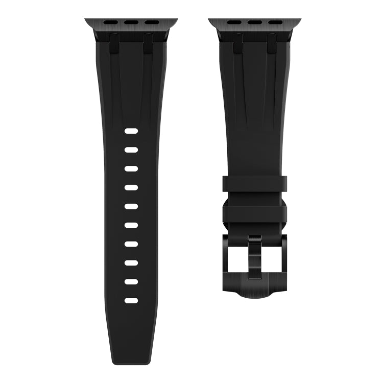 AP Silicone Watch Band For Apple Watch 6 44mm(Black Black) - Watch Bands by buy2fix | Online Shopping UK | buy2fix