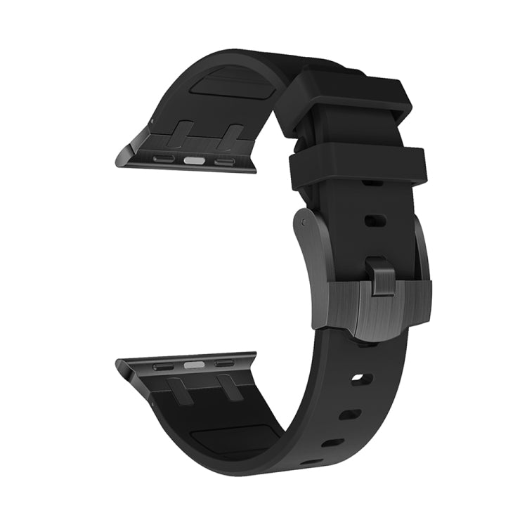 AP Silicone Watch Band For Apple Watch 5 40mm(Black Black) - Watch Bands by buy2fix | Online Shopping UK | buy2fix