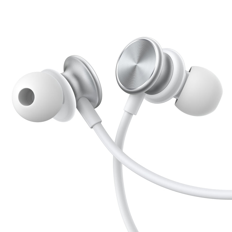 JOYROOM JR-EW03 3.5mm In-Ear Metal Wired Earphone, Length: 1.2m(White) - In Ear Wired Earphone by JOYROOM | Online Shopping UK | buy2fix