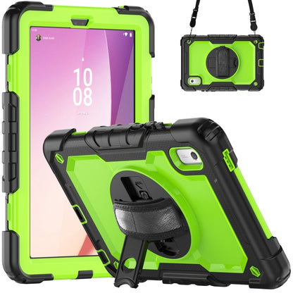 For Lenovo Tab M9 Silicone Hybrid PC Tablet Case with Shoulder Strap(Yellow Green PC) - For Lenovo by buy2fix | Online Shopping UK | buy2fix