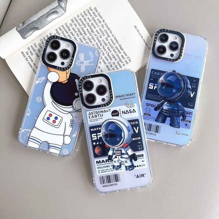 For iPhone 13 Astronaut Pattern Shockproof PC Protective Phone Case(White) - iPhone 13 Cases by buy2fix | Online Shopping UK | buy2fix