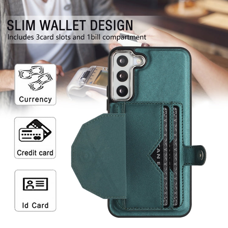 For Samsung Galaxy S23 Shockproof Leather Phone Case with Card Holder(Green) - Galaxy S23 5G Cases by buy2fix | Online Shopping UK | buy2fix