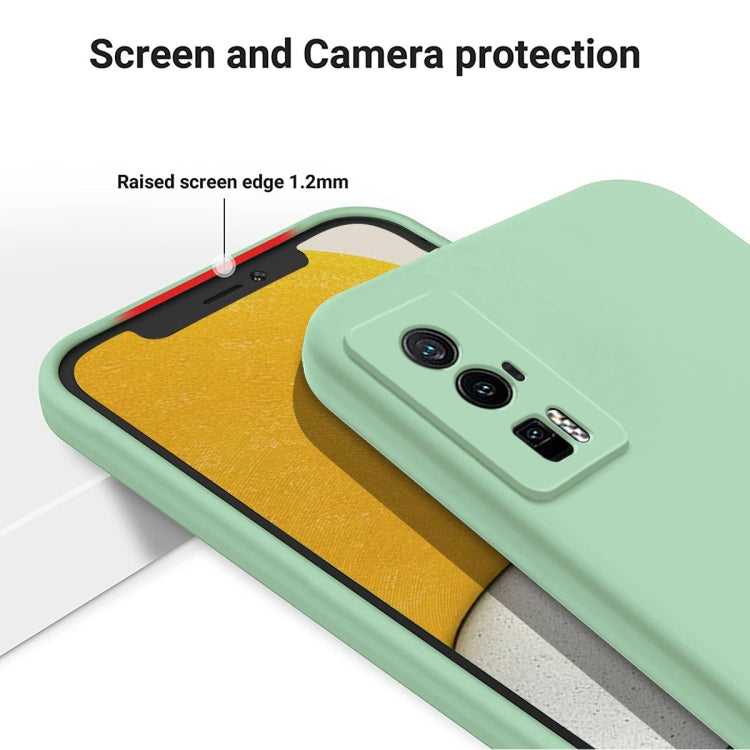 For Xiaomi Poco F5 Pro 5G / Redmi K60 / K60 Pro Pure Color Liquid Silicone Shockproof Phone Case(Green) - Xiaomi Cases by buy2fix | Online Shopping UK | buy2fix