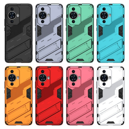 For Huawei nova 11 Pro 4G Punk Armor 2 in 1 PC + TPU Phone Case with Holder(Light Red) - Huawei Cases by buy2fix | Online Shopping UK | buy2fix