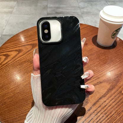 For iPhone X / XS Solid Color Wave Texture TPU Phone Case(Black) - More iPhone Cases by buy2fix | Online Shopping UK | buy2fix