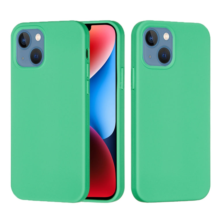 For iPhone 15 Solid Color Silicone Phone Case(Green) - iPhone 15 Cases by buy2fix | Online Shopping UK | buy2fix