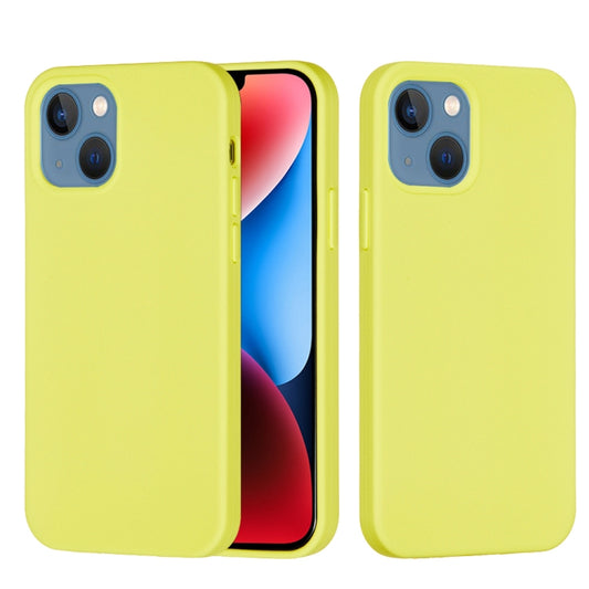 For iPhone 15 Solid Color Silicone Phone Case(Lemon Yellow) - iPhone 15 Cases by buy2fix | Online Shopping UK | buy2fix