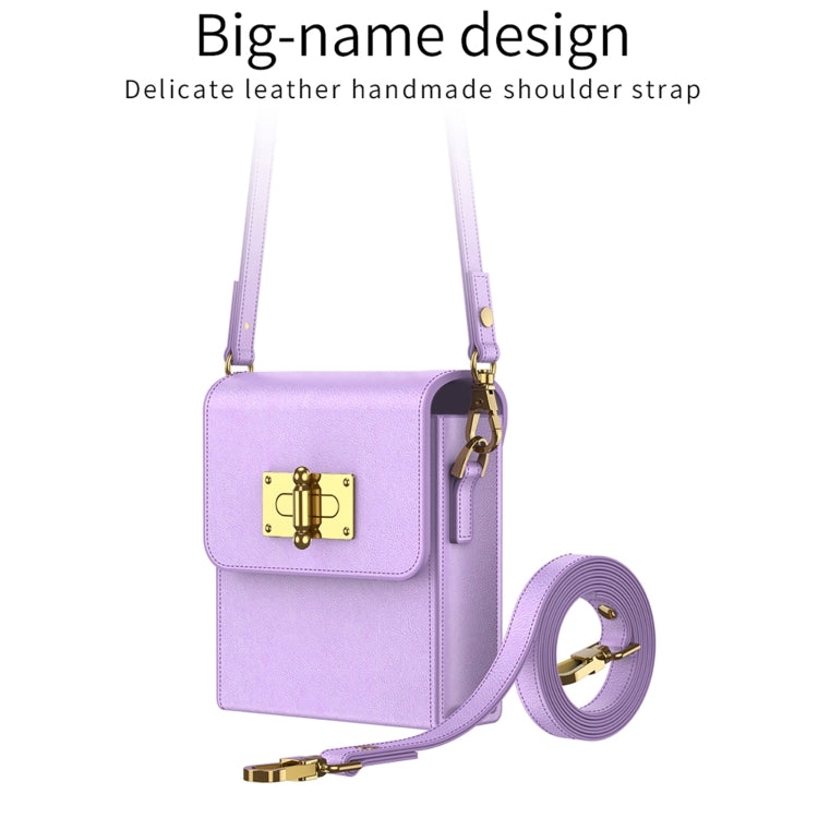 For Huawei P50 Pocket GKK Plain Weave Mini Backpack Slim Phone Case with Ring(Purple) - Huawei Cases by GKK | Online Shopping UK | buy2fix