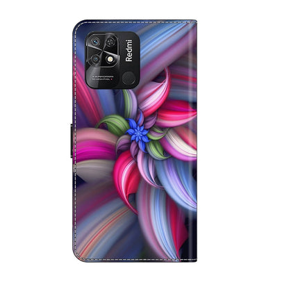 For Xiaomi Redmi 10C Crystal 3D Shockproof Protective Leather Phone Case(Colorful Flower) - Xiaomi Cases by buy2fix | Online Shopping UK | buy2fix