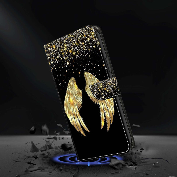 For Xiaomi Redmi Note 8T Crystal 3D Shockproof Protective Leather Phone Case(Golden Wings) - Xiaomi Cases by buy2fix | Online Shopping UK | buy2fix