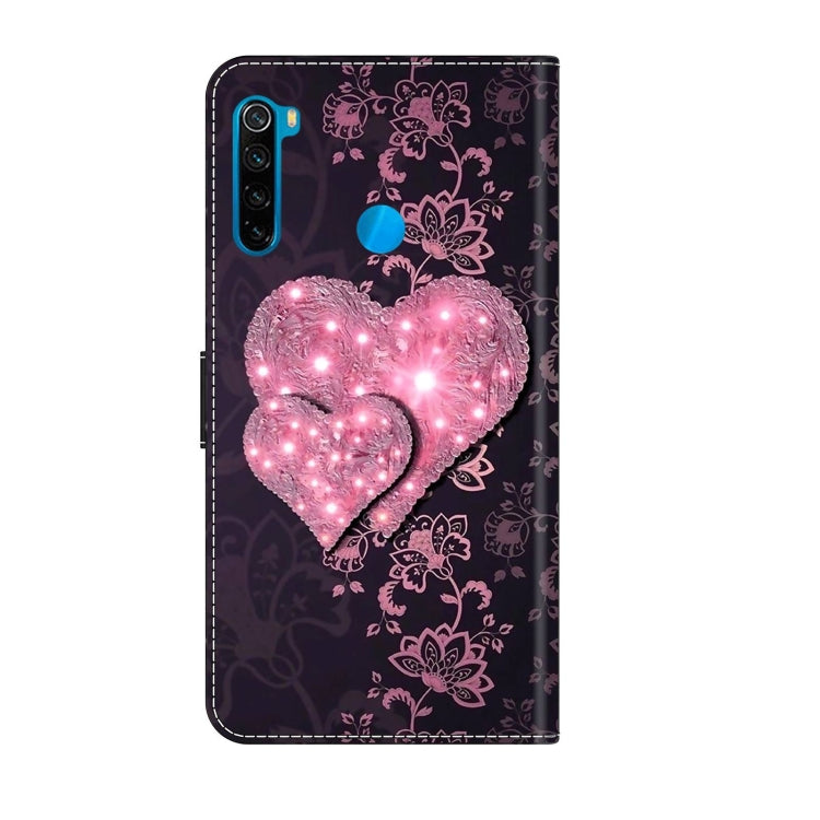 For Xiaomi Redmi Note 8T Crystal 3D Shockproof Protective Leather Phone Case(Lace Love) - Xiaomi Cases by buy2fix | Online Shopping UK | buy2fix