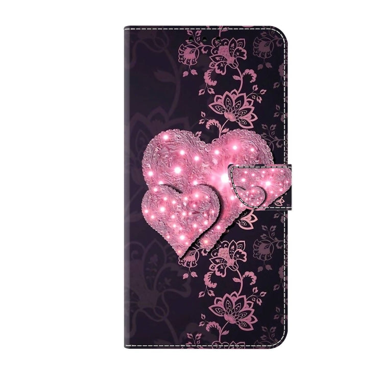 For Xiaomi Redmi Note 10 4G Crystal 3D Shockproof Protective Leather Phone Case(Lace Love) - Xiaomi Cases by buy2fix | Online Shopping UK | buy2fix