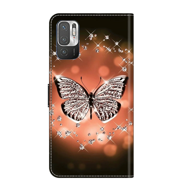 For Xiaomi Redmi Note 10 5G Crystal 3D Shockproof Protective Leather Phone Case(Crystal Butterfly) - Xiaomi Cases by buy2fix | Online Shopping UK | buy2fix