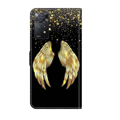 For Xiaomi Redmi Note 11 Pro 5G / 4G Global Crystal 3D Shockproof Protective Leather Phone Case(Golden Wings) - Xiaomi Cases by buy2fix | Online Shopping UK | buy2fix