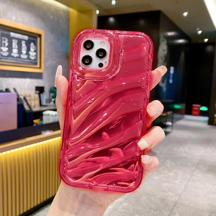 For iPhone 14 Pro Laser Sequin Waves TPU Phone Case(Red) - iPhone 14 Pro Cases by buy2fix | Online Shopping UK | buy2fix