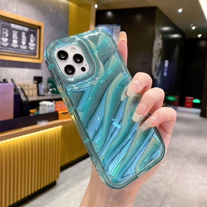 For iPhone 11 Pro Laser Sequin Waves TPU Phone Case(Blue) - More iPhone Cases by buy2fix | Online Shopping UK | buy2fix