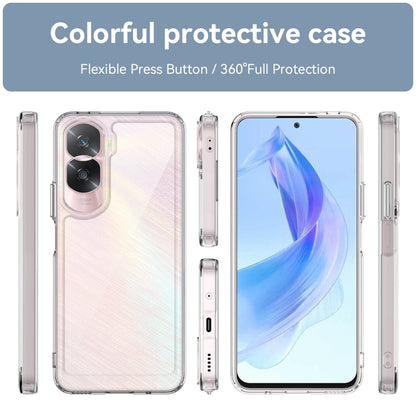 For Honor 90 Lite Colorful Series Acrylic + TPU Phone Case(Transparent) - Honor Cases by buy2fix | Online Shopping UK | buy2fix