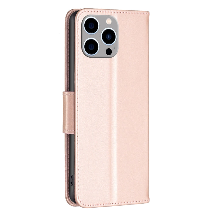 For iPhone 15 Pro Max Embossing Two Butterflies Pattern Leather Phone Case(Rose Gold) - iPhone 15 Pro Cases by buy2fix | Online Shopping UK | buy2fix