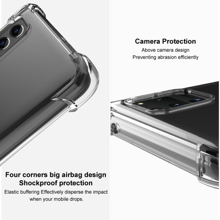 For Motorola Moto Edge 40 5G imak Shockproof Airbag TPU Phone Case(Transparent Black) - Motorola Cases by imak | Online Shopping UK | buy2fix