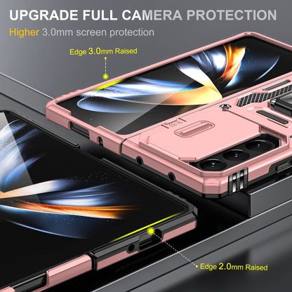 For Samsung Galaxy Z Fold5 5G Armor PC + TPU Camera Shield Phone Case(Rose Gold) - Galaxy Z Fold5 Cases by buy2fix | Online Shopping UK | buy2fix