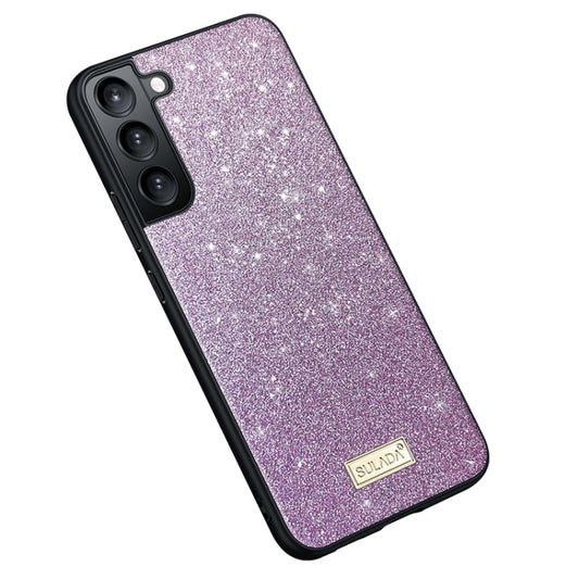 For Samsung Galaxy S23+ 5G SULADA Glittery TPU + Handmade Leather Phone Case(Purple) - Galaxy S23+ 5G Cases by SULADA | Online Shopping UK | buy2fix