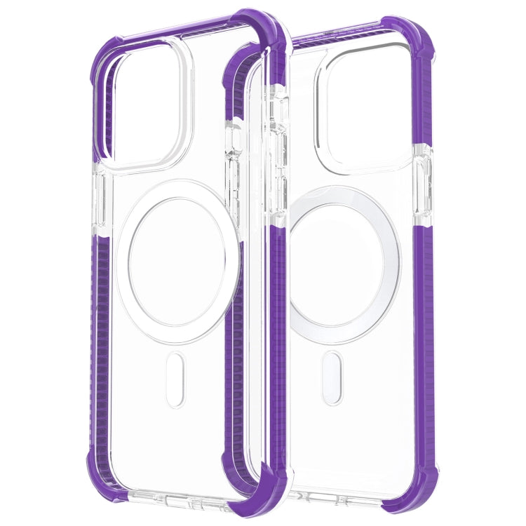 For iPhone 15 Plus Magsafe Magnetic Acrylic Shockproof Phone Case(Purple) - iPhone 15 Plus Cases by buy2fix | Online Shopping UK | buy2fix