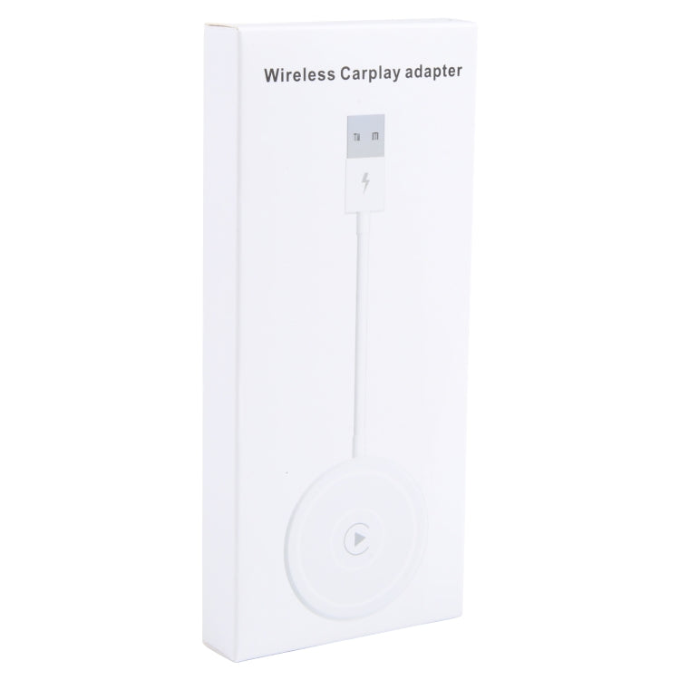 USB + USB-C / Type-C Wired to Wireless Carplay Adapter for iPhone(White) - Bluetooth Adapters by buy2fix | Online Shopping UK | buy2fix