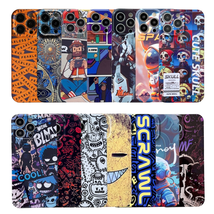 For iPhone 13 Painted Pattern Precise Hole PC Phone Case(Orange Astronaut) - iPhone 13 Cases by buy2fix | Online Shopping UK | buy2fix