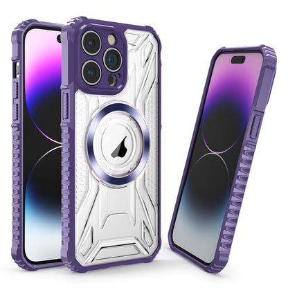 For iPhone 15 Pro Max CD Texture Magsafe Phone Case(Dark Purple) - iPhone 15 Pro Max Cases by buy2fix | Online Shopping UK | buy2fix